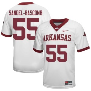 White Antonio Sandel-Bascomb Mens #55 College Football Arkansas Razorbacks University Jerseys 994289-856