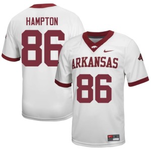 White #86 Dan Hampton University Mens College Football Razorback Nation Jerseys 548663-572