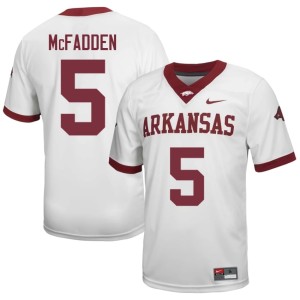 White College Football Darren McFadden UARK Hogs Men #5 University Jerseys 695781-377