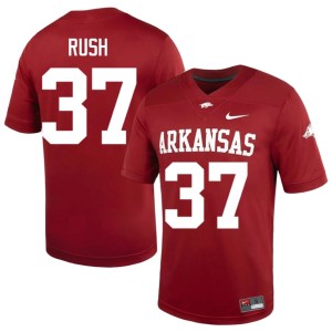 Cardinal Men Official College Football Arkansas Hawgs Gavin Rush #37 Jersey 425534-912