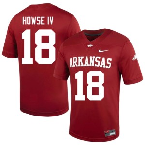 Cardinal John Howse IV Mens Embroidery College Football #18 Razorbacks Jerseys 275948-107