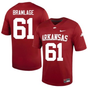 Cardinal Kaden Bramlage Men's Official Arkansas #61 College Football Jersey 997723-558