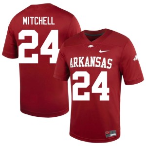 Cardinal #24 Men's Miguel Mitchell Razorback Nation College Football NCAA Jersey 860231-817