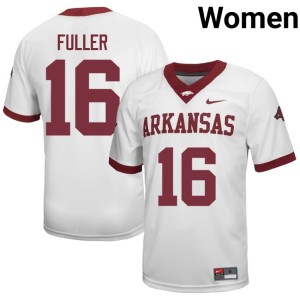 White #16 Women College Football Hogs Alumni Braeden Fuller Jerseys 622167-227