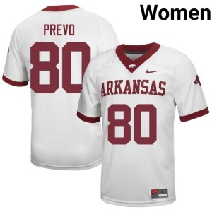White Hawgs College Football Dequane Prevo Embroidery Womens #80 Jersey 959429-620