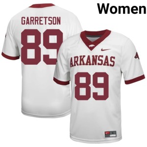 White College Football #89 University Women's Gavin Garretson Arkansas Razorbacks Jersey 237688-908