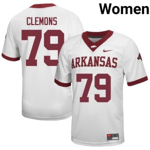 White Hogs Josiah Clemons #79 College Football Womens Alumni Jerseys 958432-720