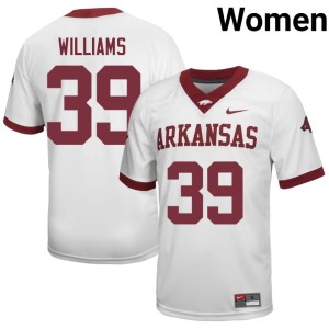 White #39 Arkansas High School Womens Sean Williams College Football Jersey 794537-359