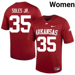Cardinal #35 College Football Steven Soles Jr. NCAA U of A Womens Jerseys 645947-238