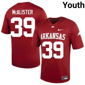 Cardinal Hawgs College Football High School #39 Braeden McAlister Youth Jerseys 576461-413