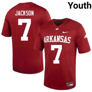 Cardinal Youth Alumni College Football UARK Hogs KJ Jackson #7 Jerseys 746580-596